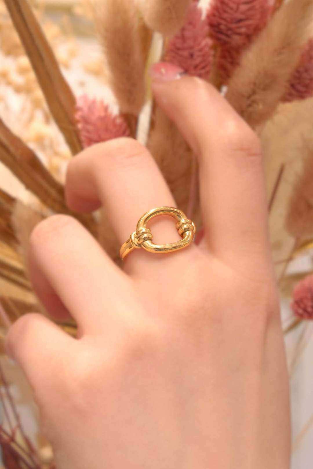 Wholesaler MAISON OKAMI - Twisted Oval Stainless Steel Ring