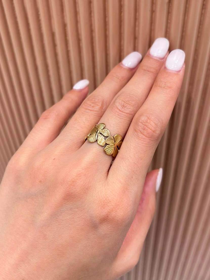 Mayorista MAISON OKAMI - Anillo de Flores Caladas en Acero Inoxidable Mayorista MAISON OKAMI - Anillo de Flores Caladas en Acero Inoxidable