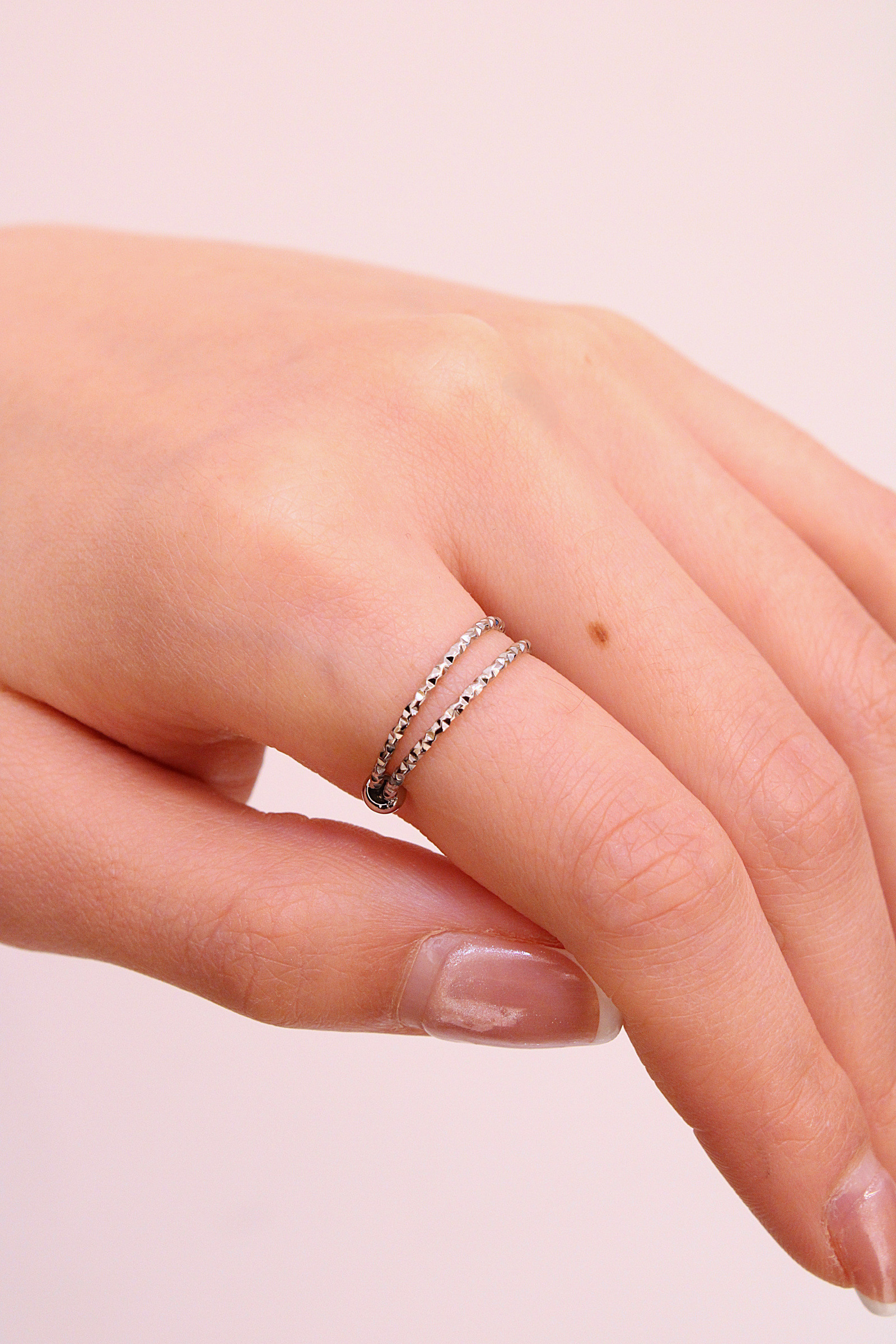 Grossiste MAISON OKAMI - Bague Double Anneau Texturé - Maison Okami