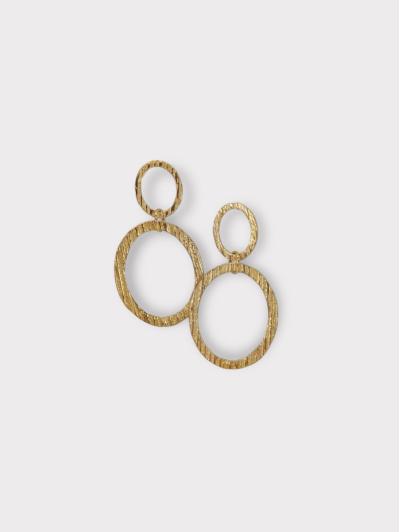 Grossiste MAISON OKAMI - Boucles d’oreilles en acier inoxydable - Double anneau