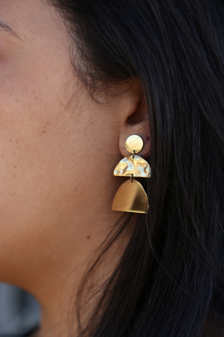 Wholesaler MAISON OKAMI - Geometric stainless steel earrings