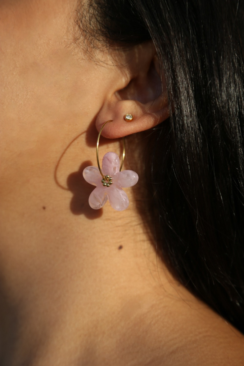 Wholesaler MAISON OKAMI - Floral resin earrings