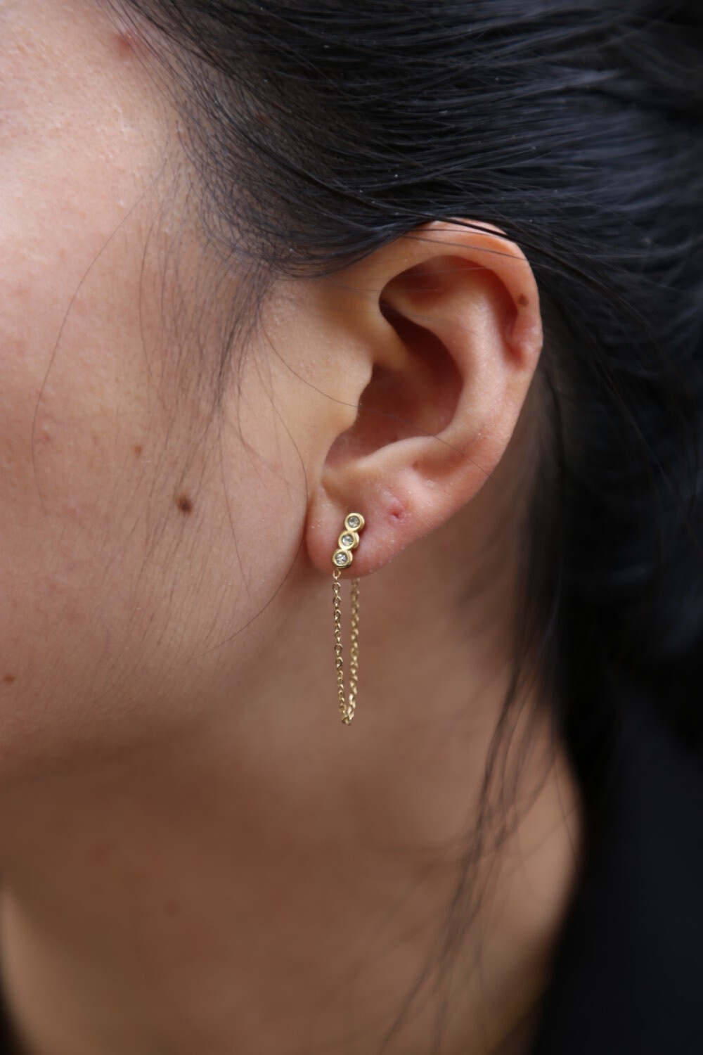 Grossiste MAISON OKAMI - Boucles d’oreilles chaîne et zircons