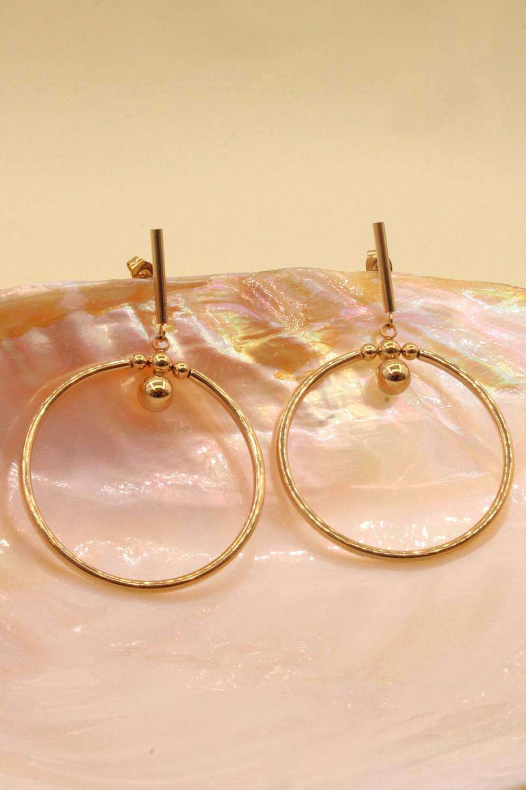 Grossiste MAISON OKAMI - Boucles d'oreilles anneau acier inoxydable