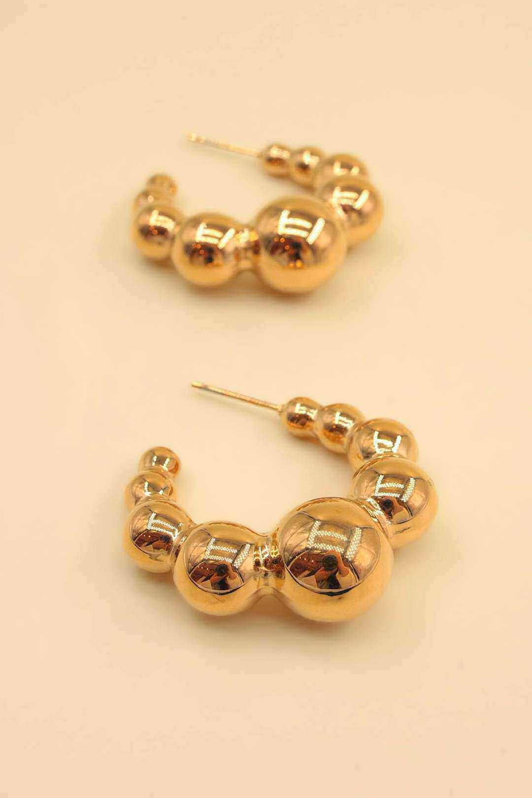 Mayorista MAISON OKAMI - Pendientes de bolas de acero inoxidable