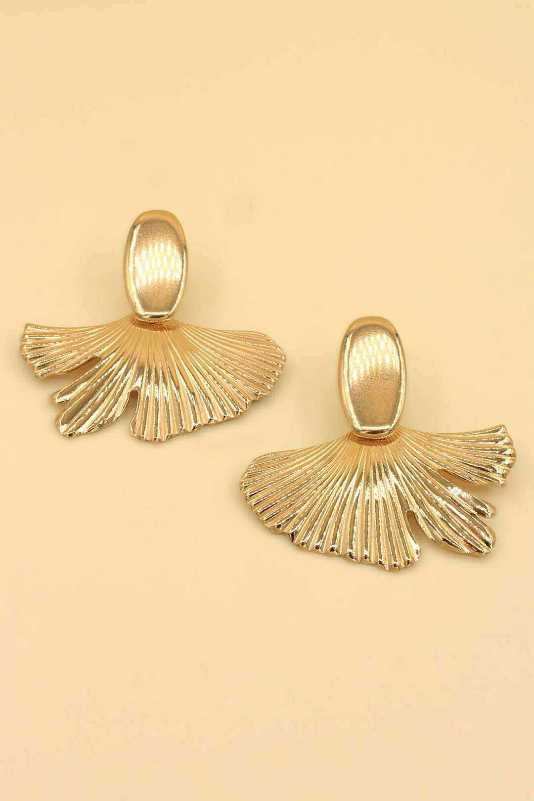 Wholesaler MAISON OKAMI - Stainless Steel Fan Earrings