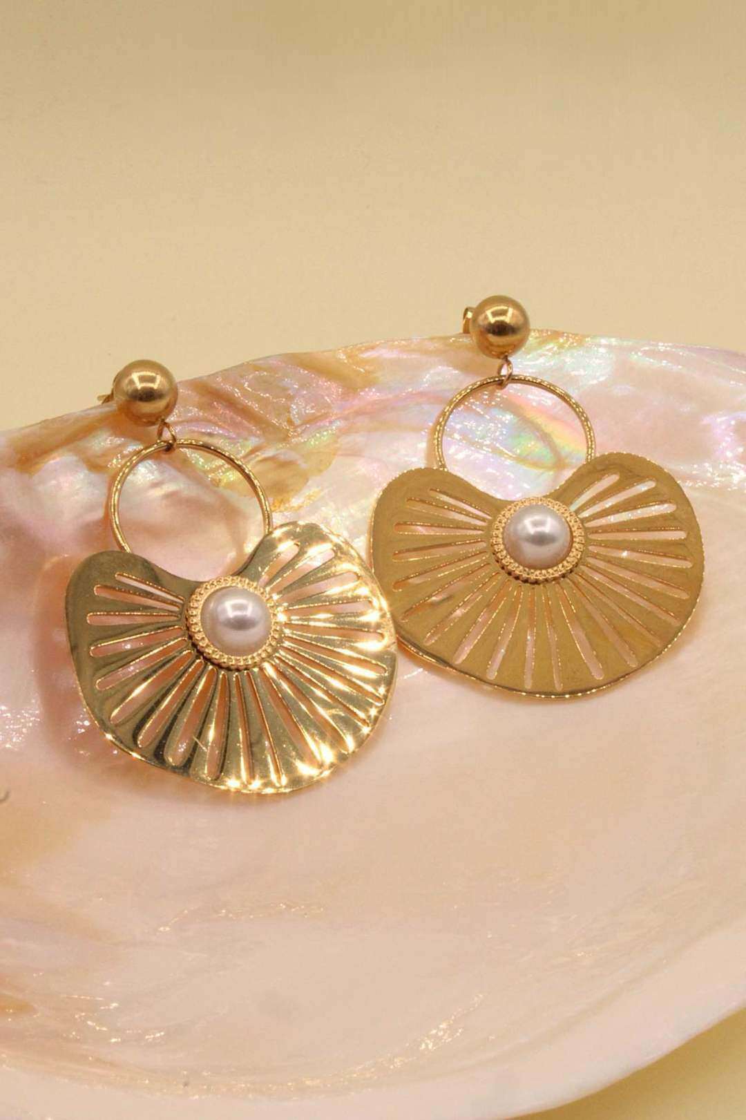 Wholesaler MAISON OKAMI - Stainless steel fan earrings