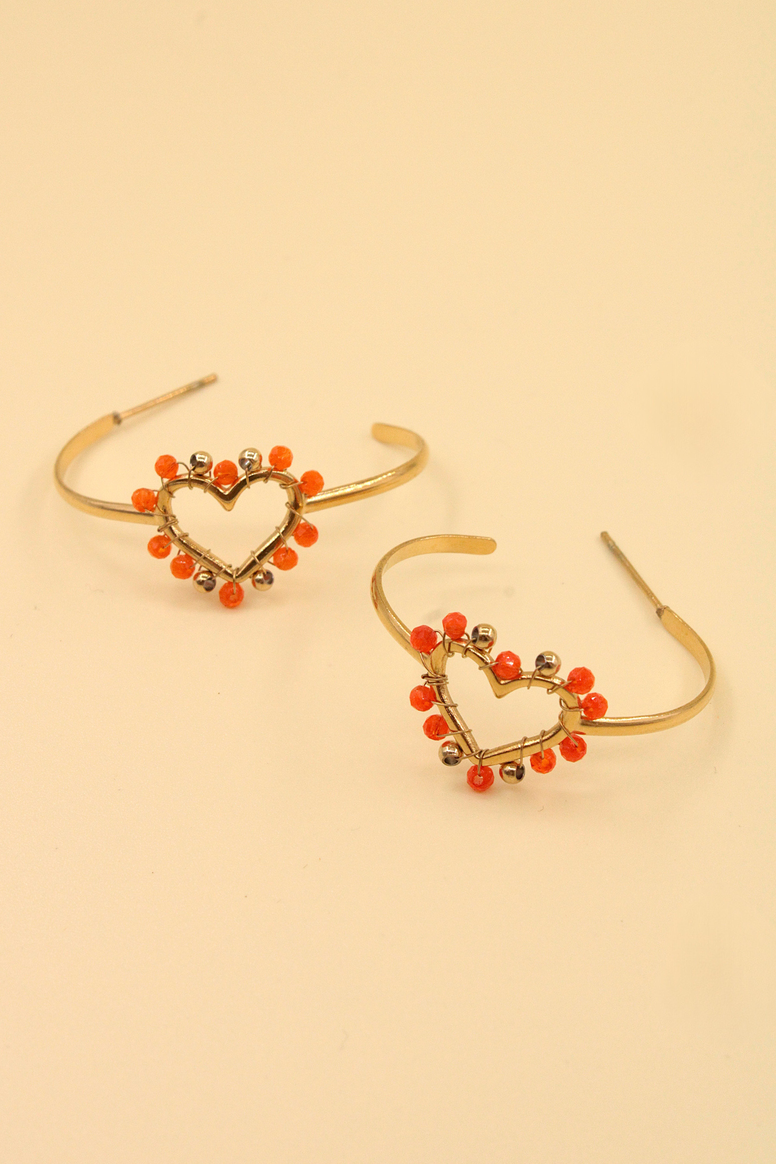 Wholesaler MAISON OKAMI - Stainless steel heart earrings with pearls