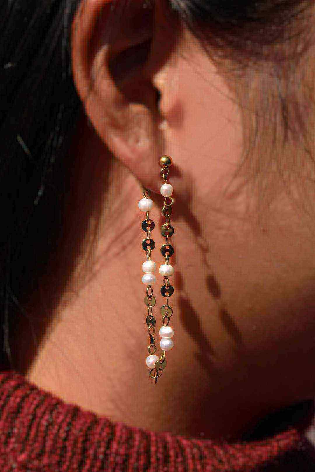Grossiste MAISON OKAMI - Boucles d'oreilles chaîne et perles