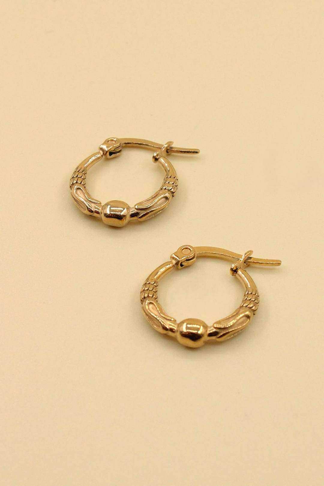 Wholesaler MAISON OKAMI - Stainless steel hoop earrings with dragon design
