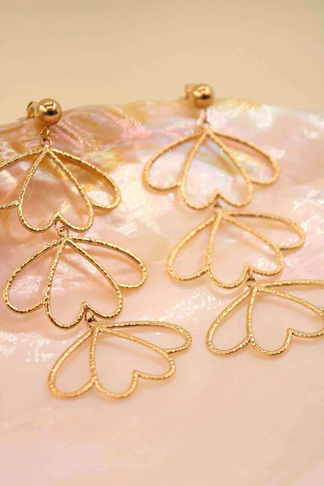 Wholesaler MAISON OKAMI - Heart drop earrings