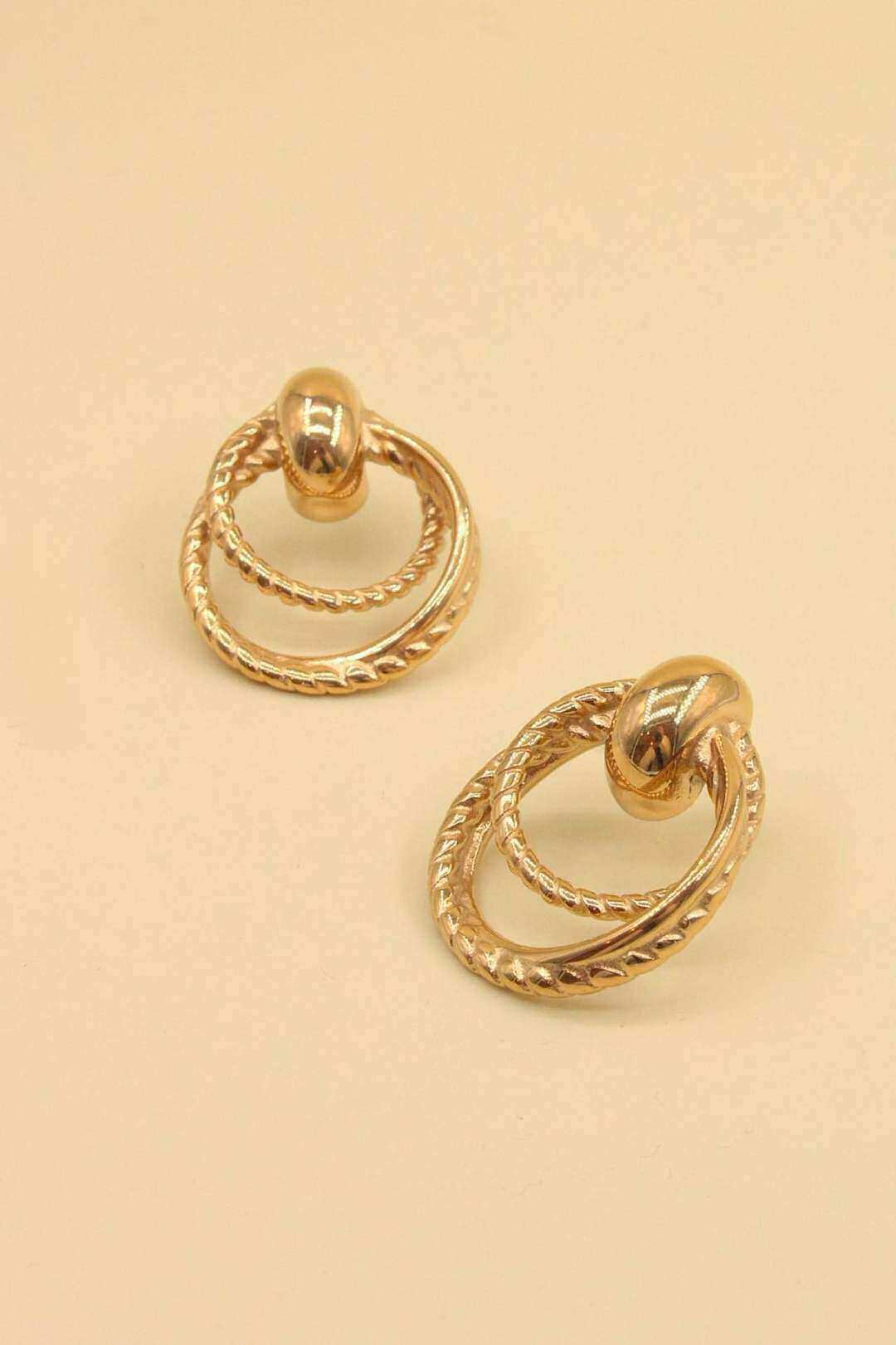 Grossiste MAISON OKAMI - Boucles d'oreilles acier inoxydable torsadées