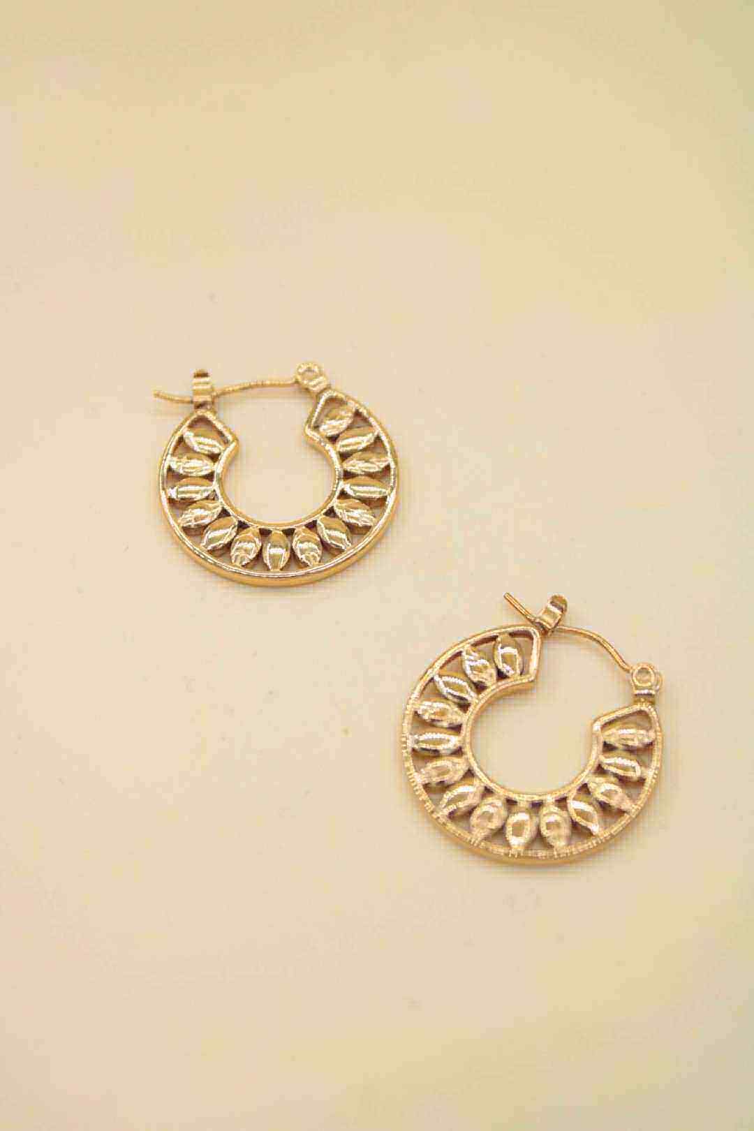 Wholesaler MAISON OKAMI - Stainless steel hoop earring, openwork creole style