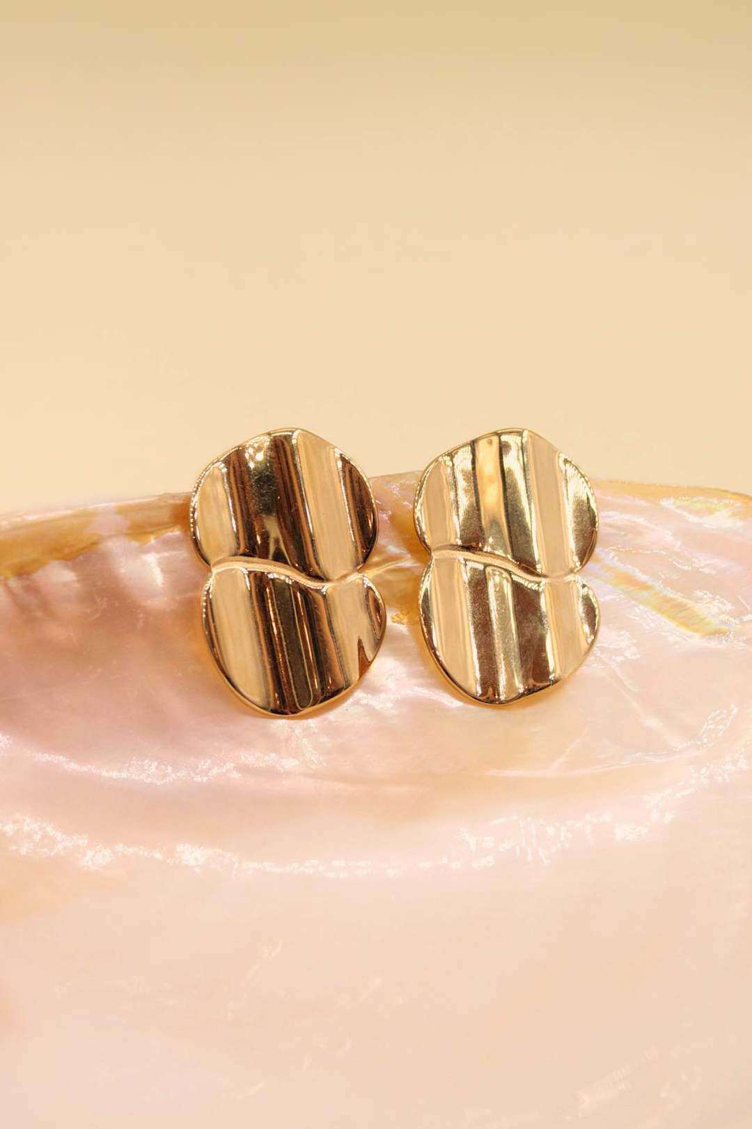 Wholesaler MAISON OKAMI - Double Oval Shape Stainless Steel Earrings