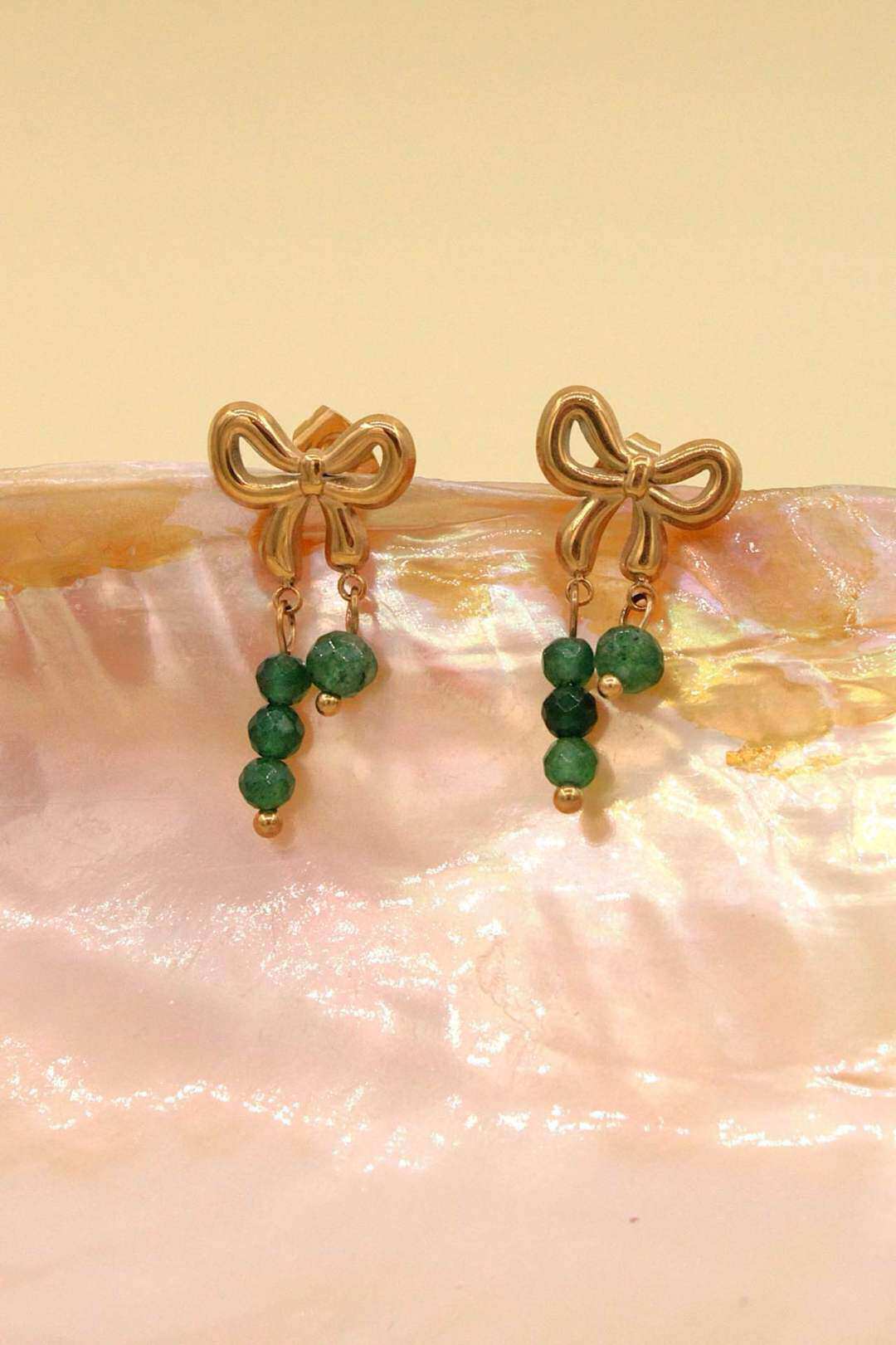 Wholesaler MAISON OKAMI - Stainless steel knot and pearl earrings