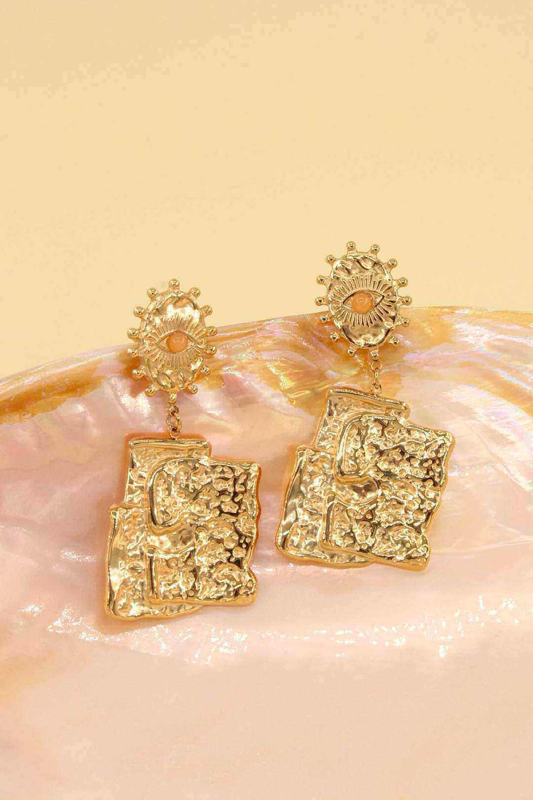 Wholesaler MAISON OKAMI - Stylized Eye Steel Earrings