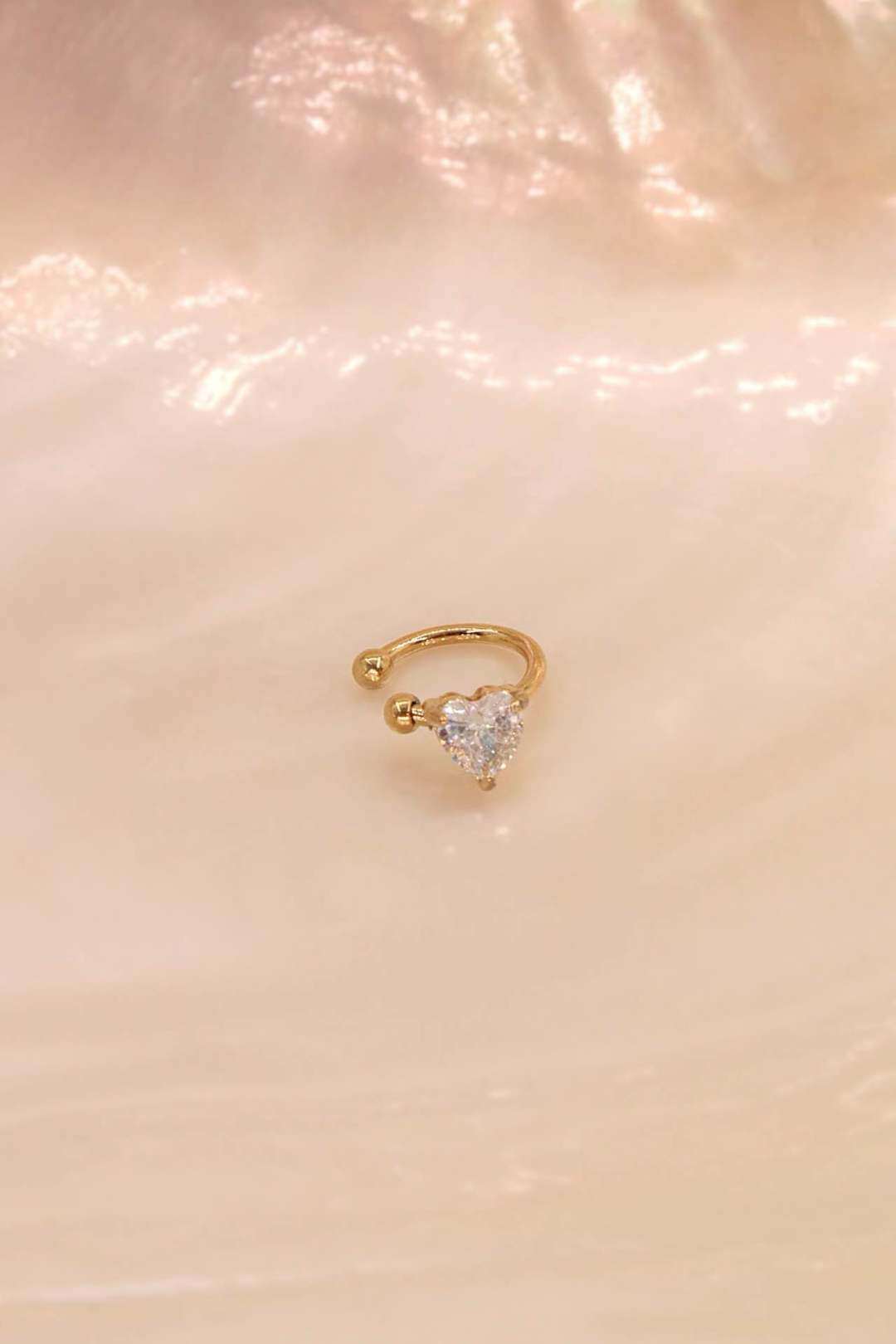Grossiste MAISON OKAMI - Bague d'oreille cœur acier inoxydable