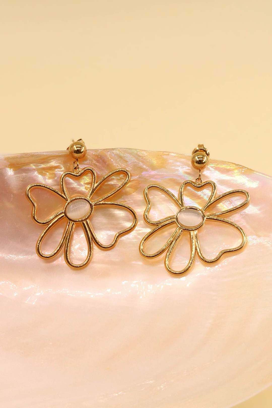 Wholesaler MAISON OKAMI - Stainless steel flower earrings