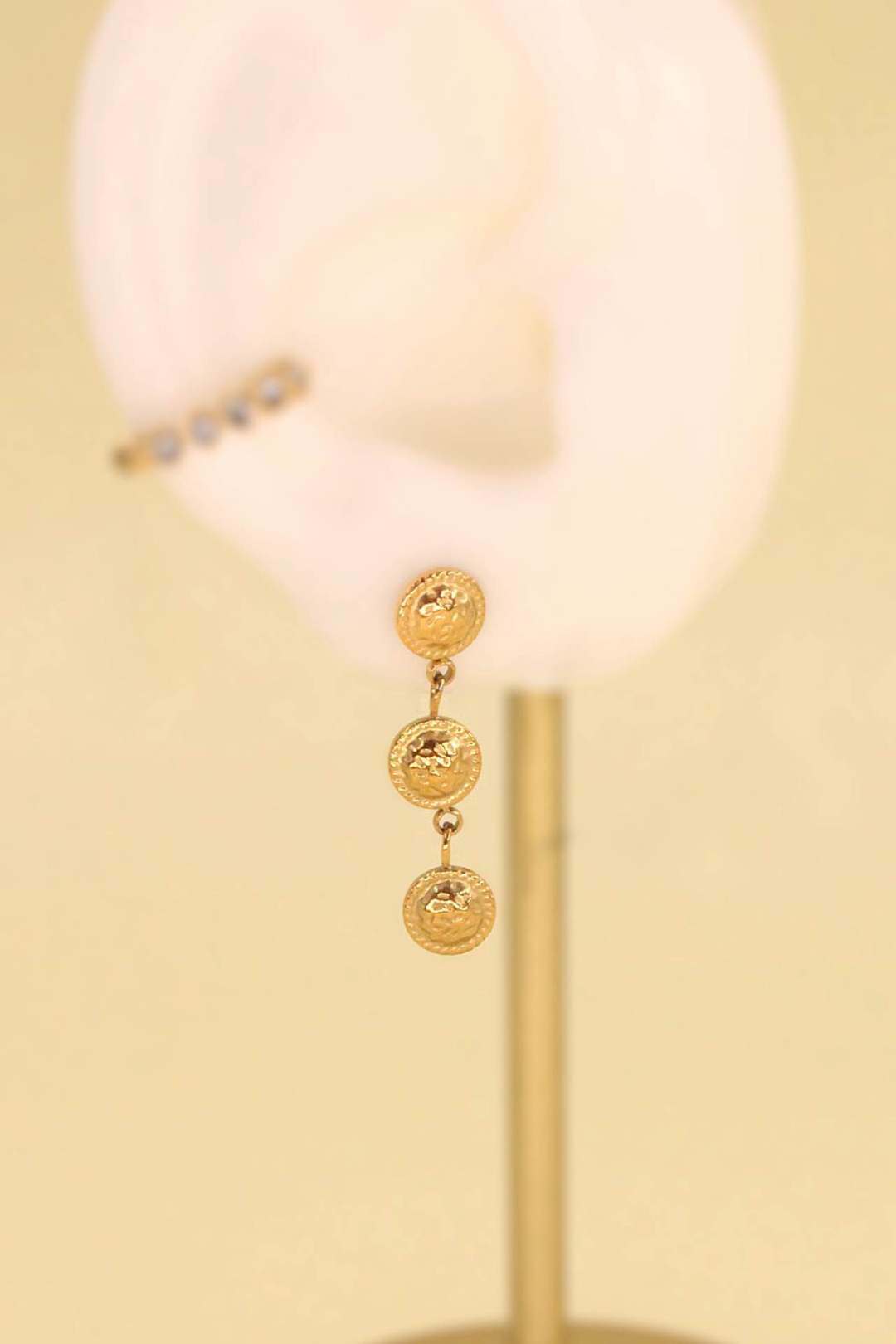 Wholesaler MAISON OKAMI - Stainless steel medal earrings