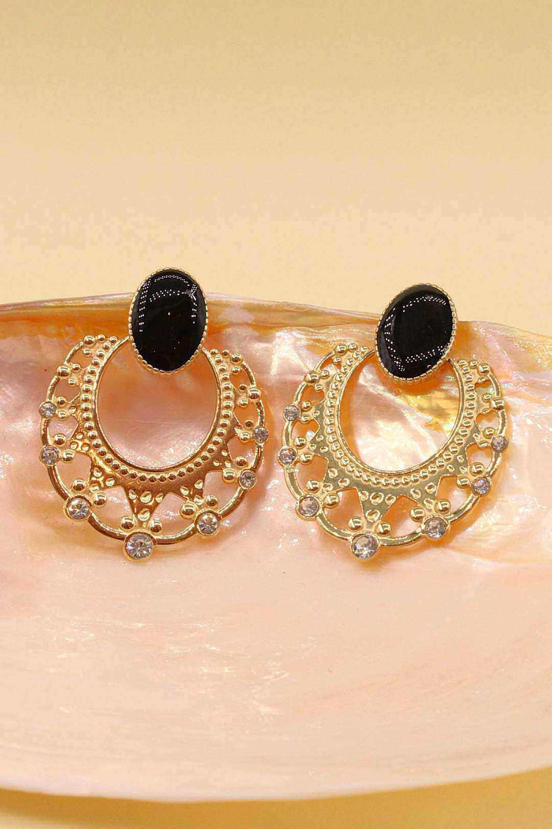 Wholesaler MAISON OKAMI - Dangling stainless steel earrings with patterns