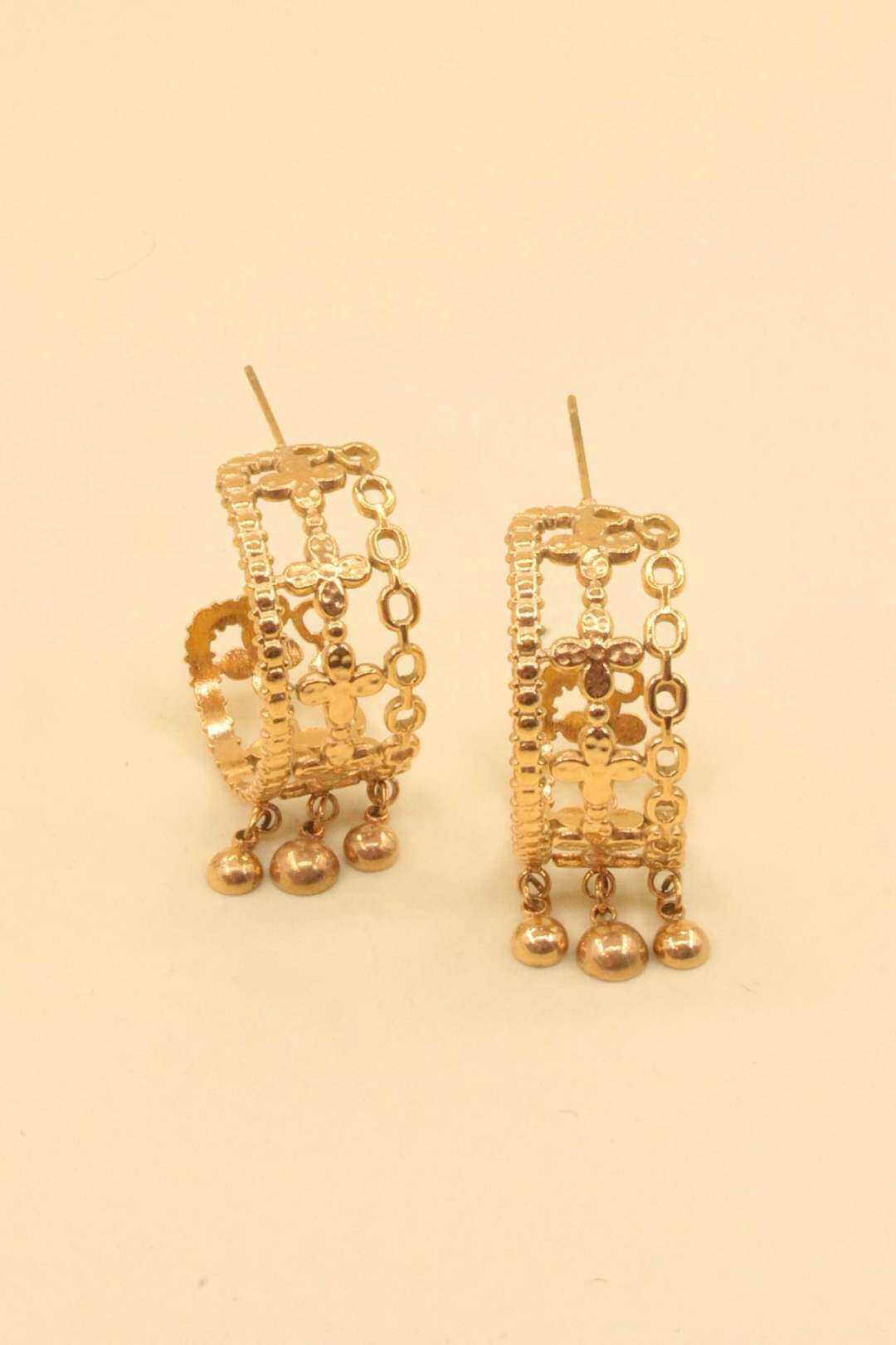 Grossiste MAISON OKAMI - Boucles d'oreilles acier inoxydable ajourées