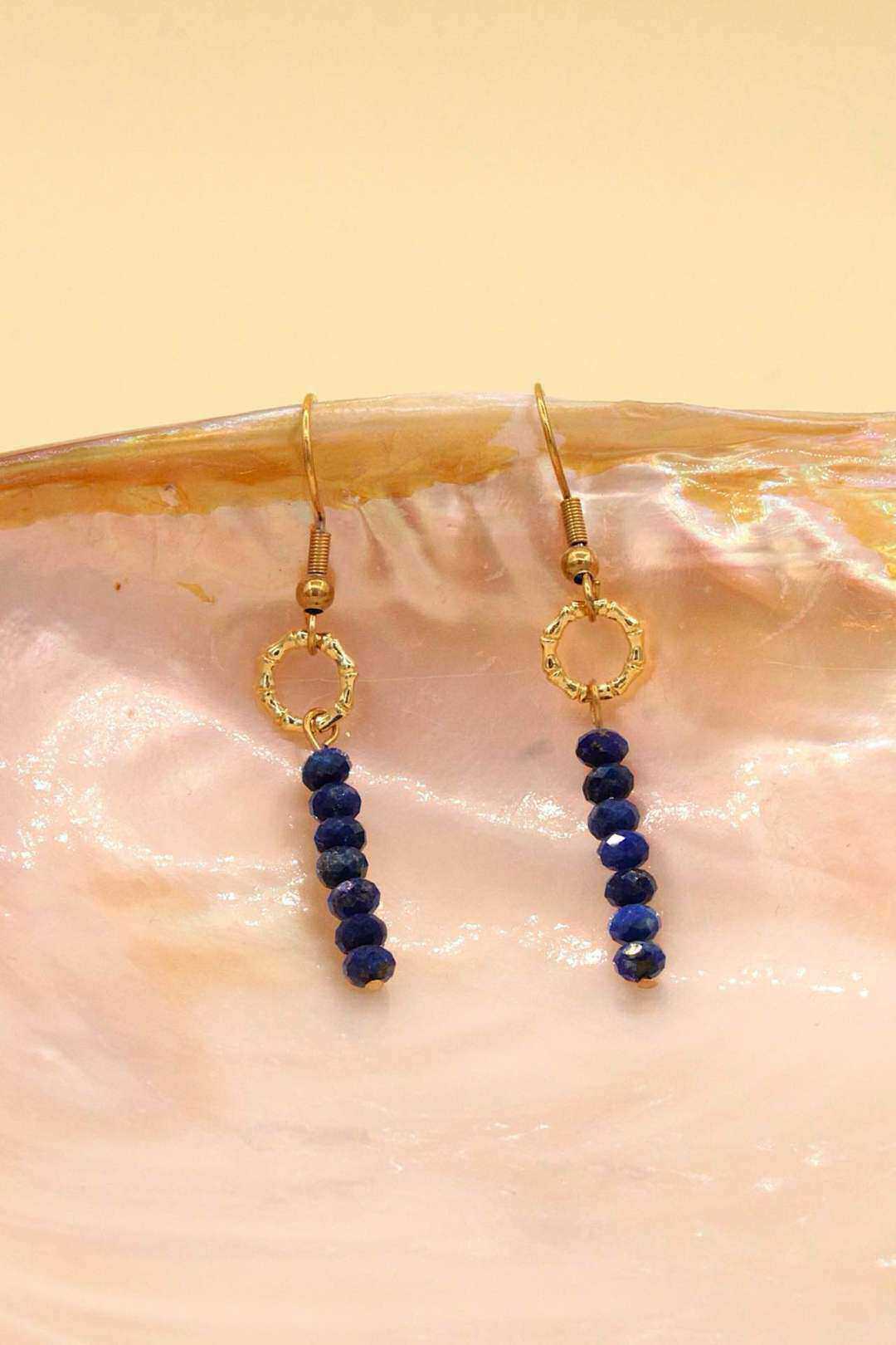 Wholesaler MAISON OKAMI - Stainless steel and stone earrings