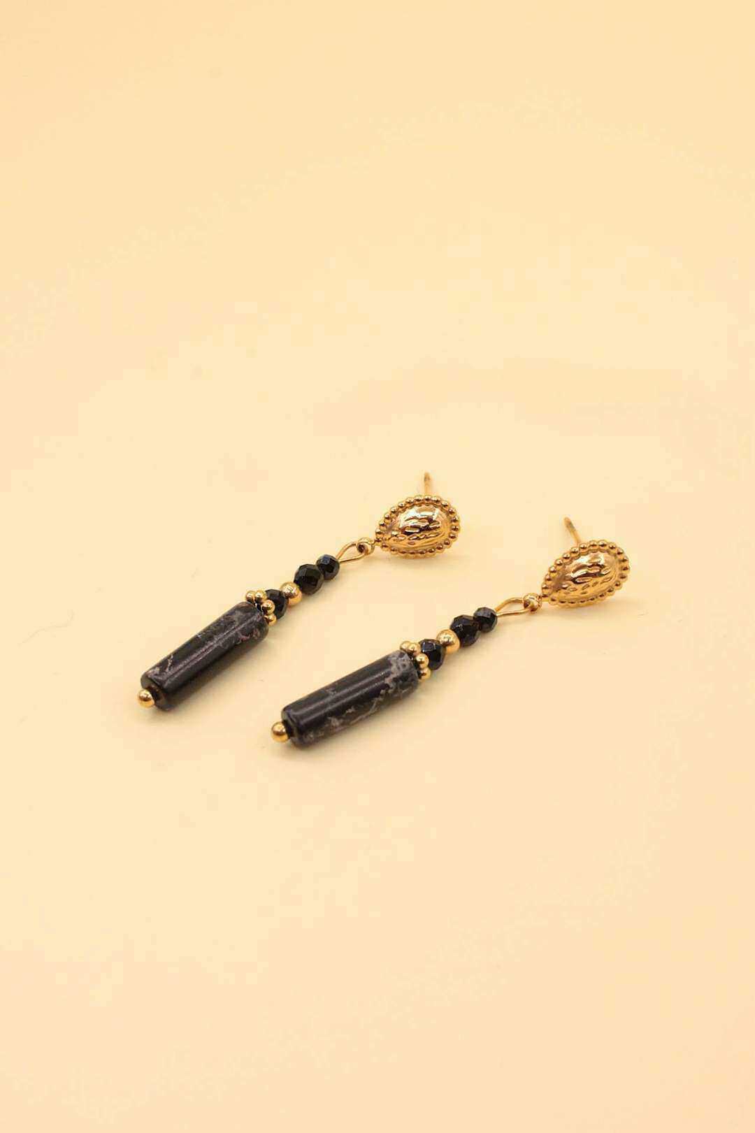 Mayorista MAISON OKAMI - Pendientes elegantes de acero inoxidable con piedras naturales
