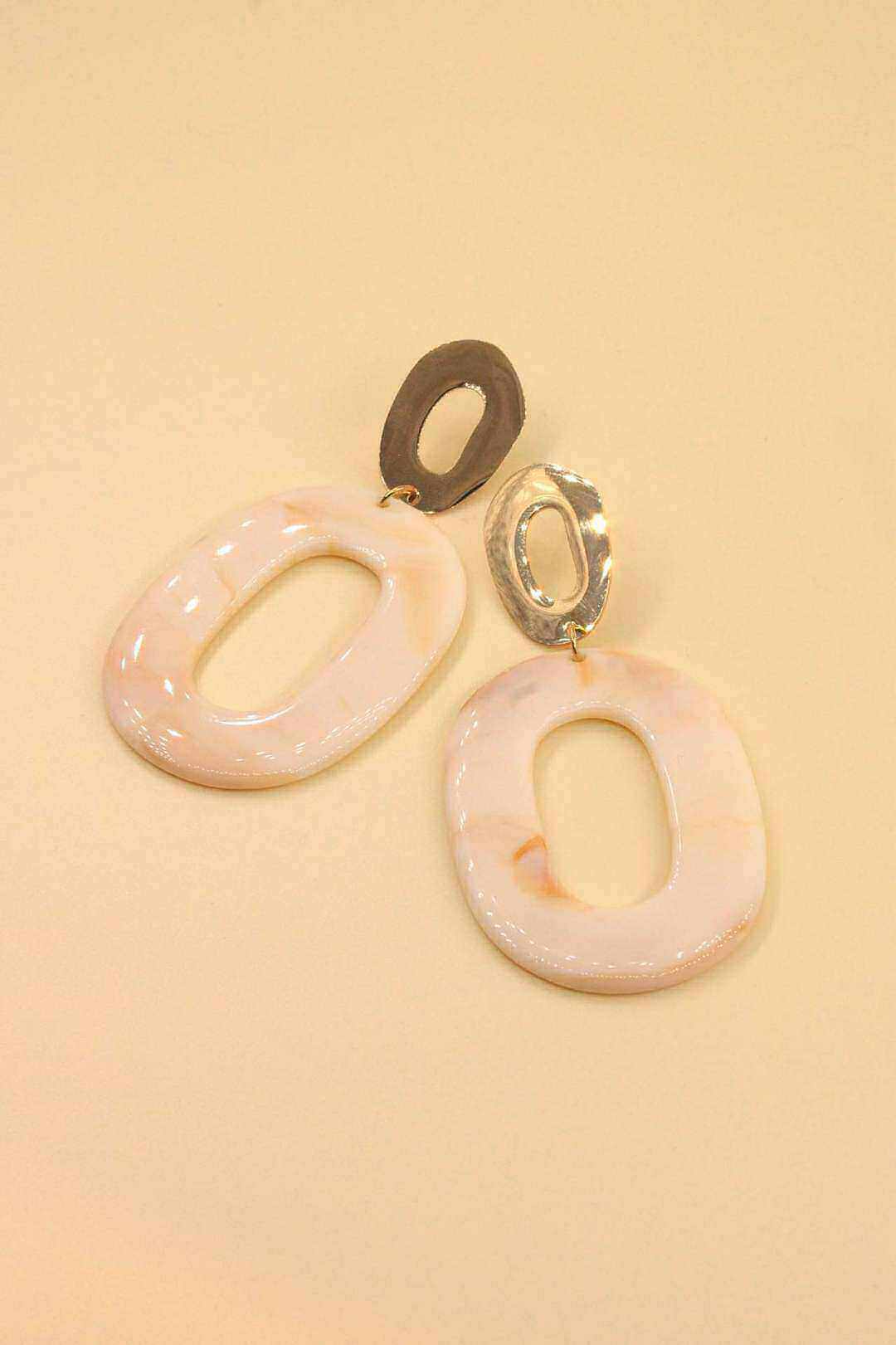 Wholesaler MAISON OKAMI - OVAL STAINLESS STEEL EARRING