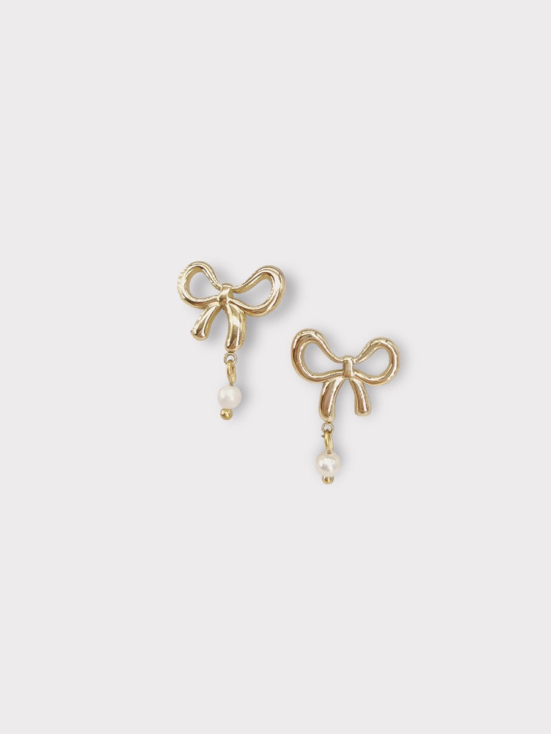Wholesaler MAISON OKAMI - Bow Earrings with Mother-of-Pearl Details