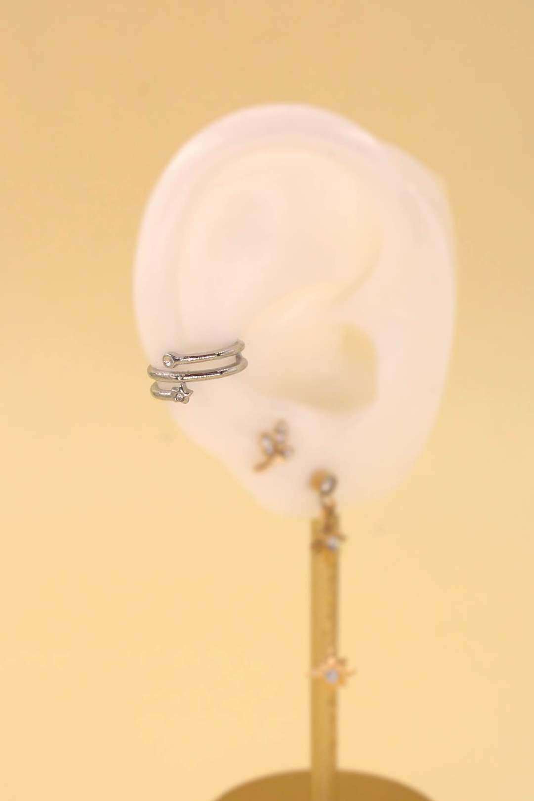 Wholesaler MAISON OKAMI - Modern Stainless Steel Earring with Decorative Elements