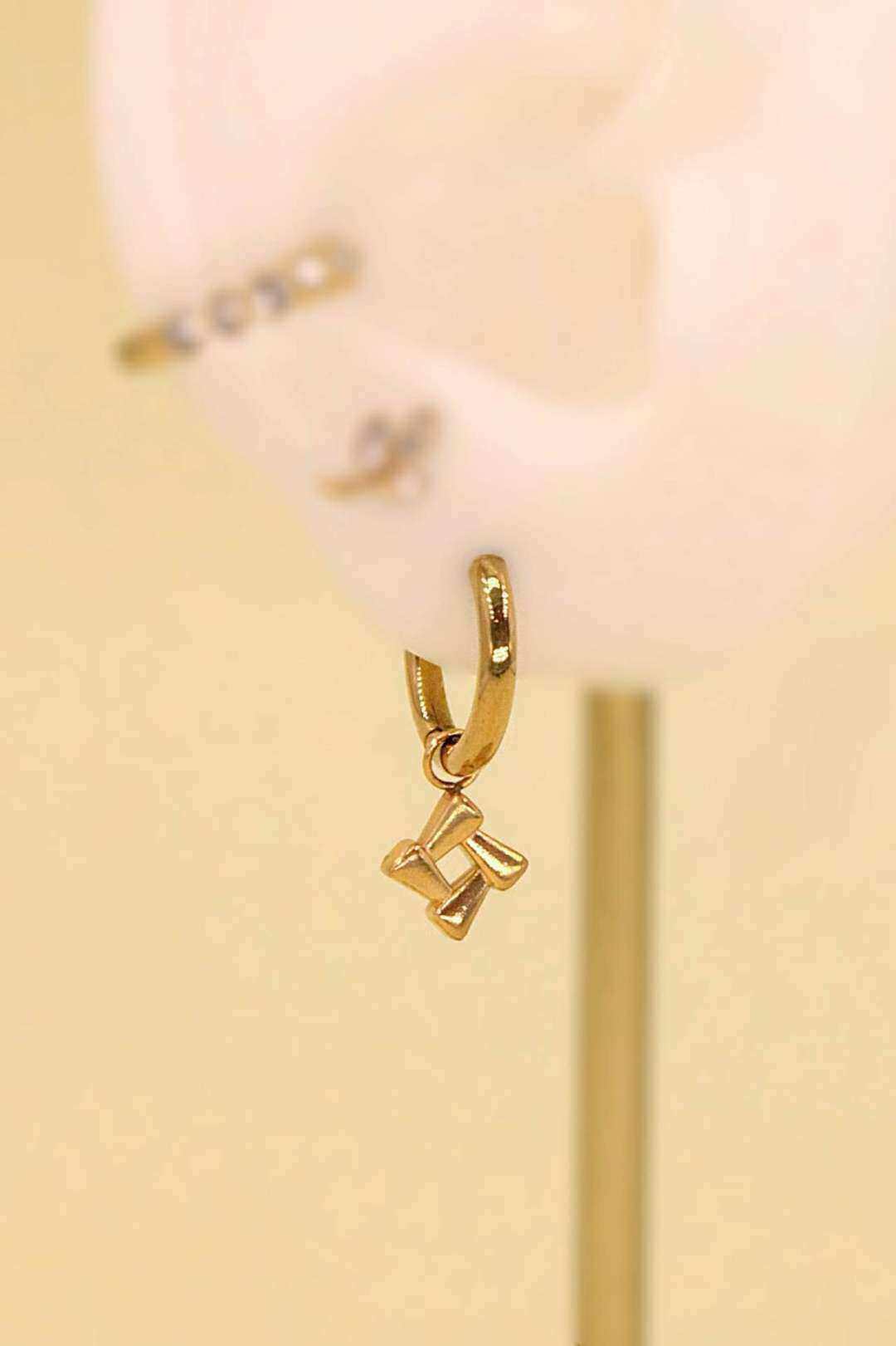 Wholesaler MAISON OKAMI - Stainless steel geometric pattern earring