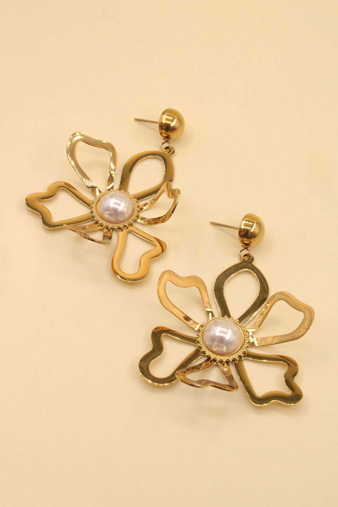 Wholesaler MAISON OKAMI - Stainless steel flower earrings