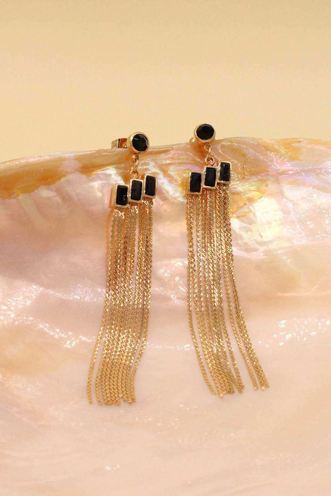 Wholesaler MAISON OKAMI - Stainless steel chain tassel earrings