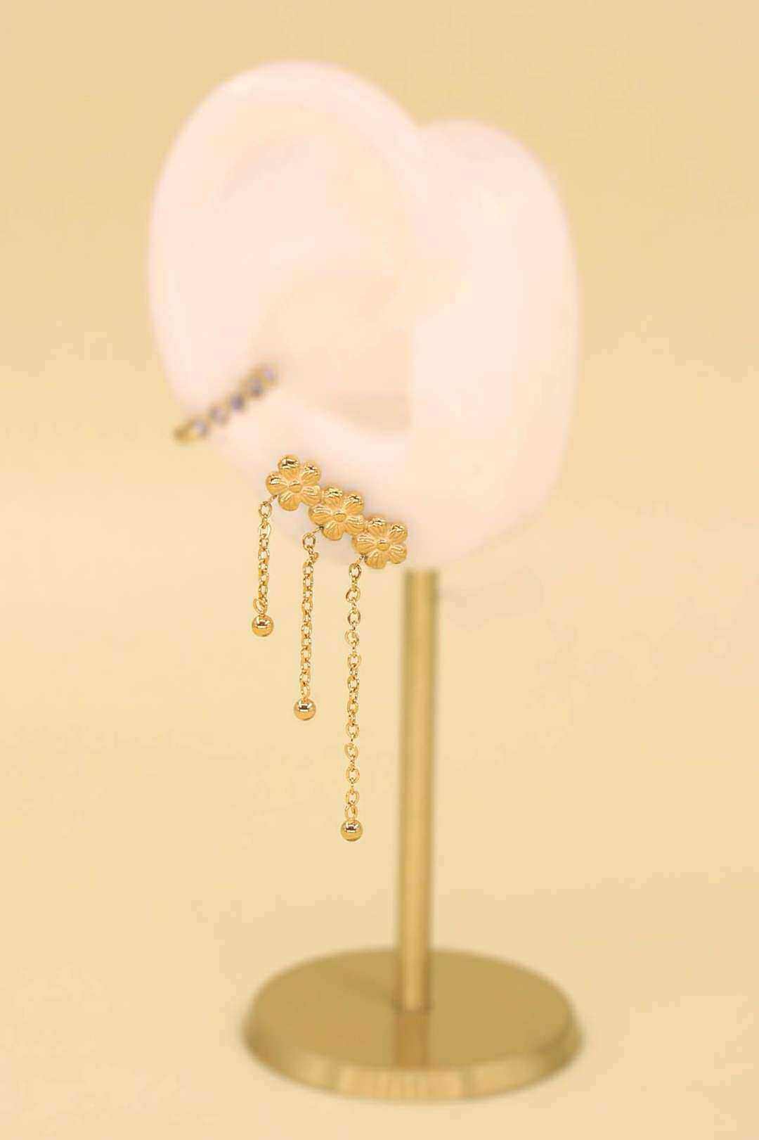 Wholesaler MAISON OKAMI - Floral stainless steel earrings