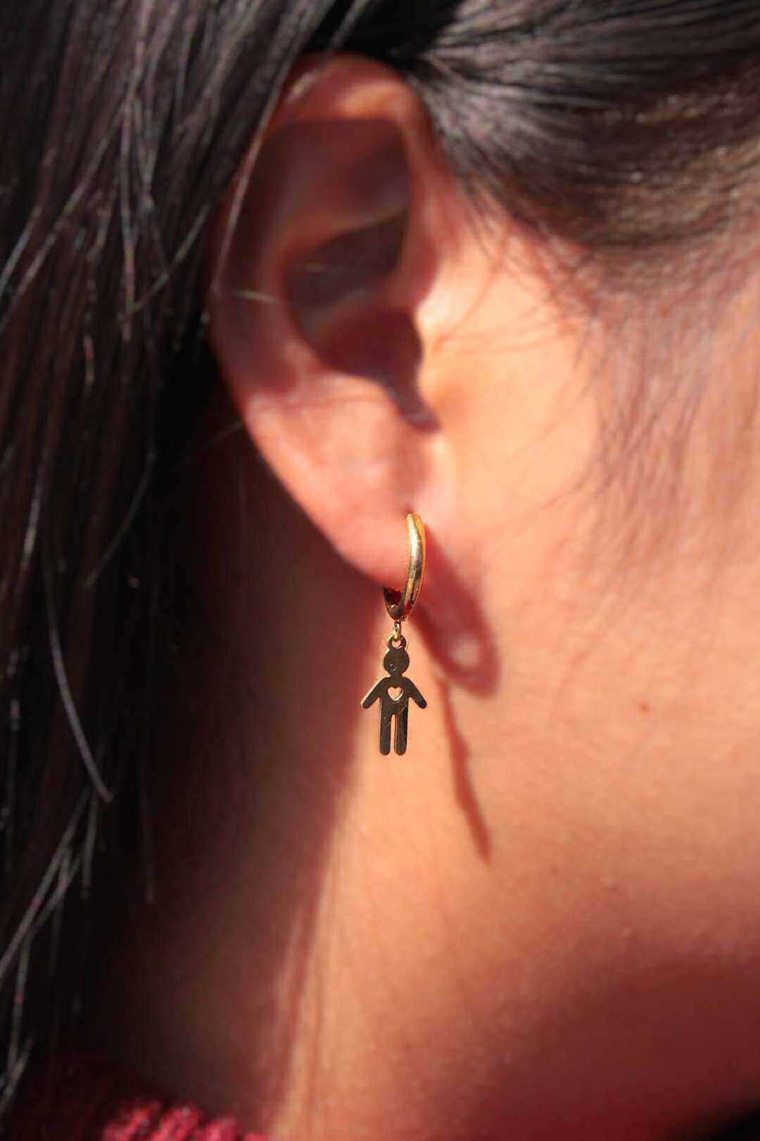 Wholesaler MAISON OKAMI - Stainless steel character pendant earring