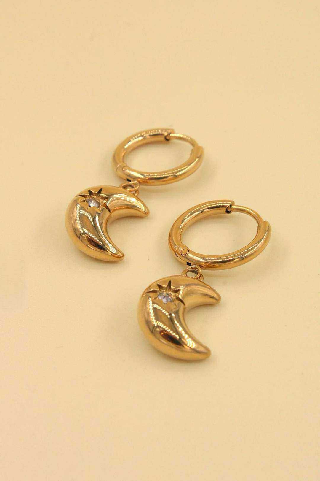 Wholesaler MAISON OKAMI - Stainless steel crescent earrings