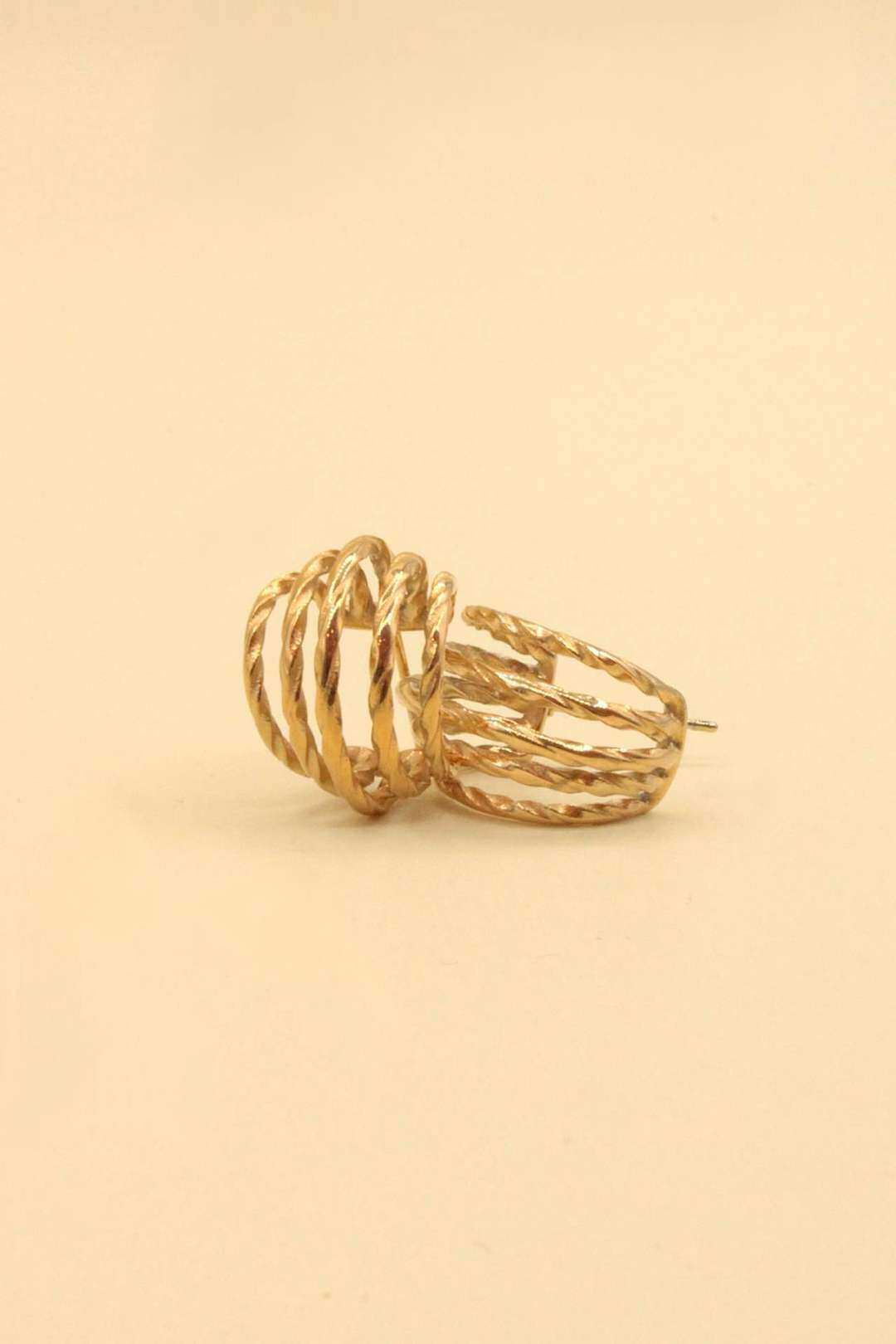 Wholesaler MAISON OKAMI - Twisted stainless steel earrings