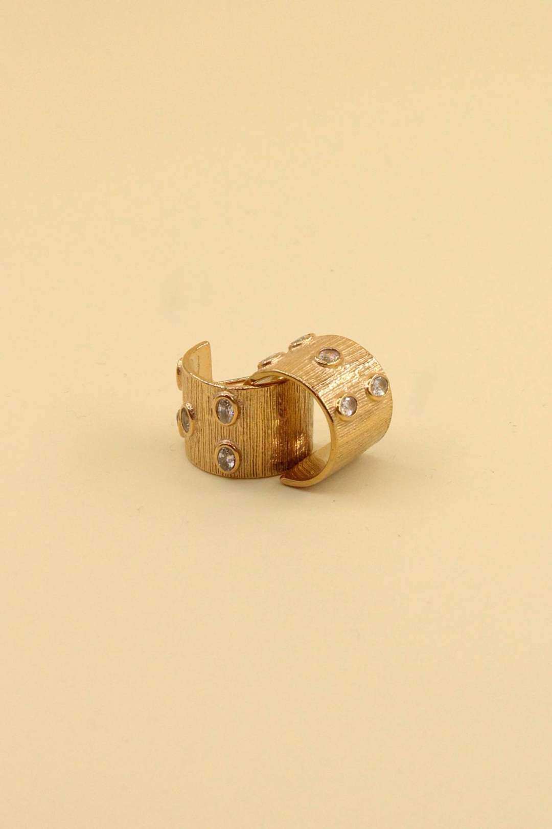 Mayorista MAISON OKAMI - Pendientes de acero inoxidable texturizado