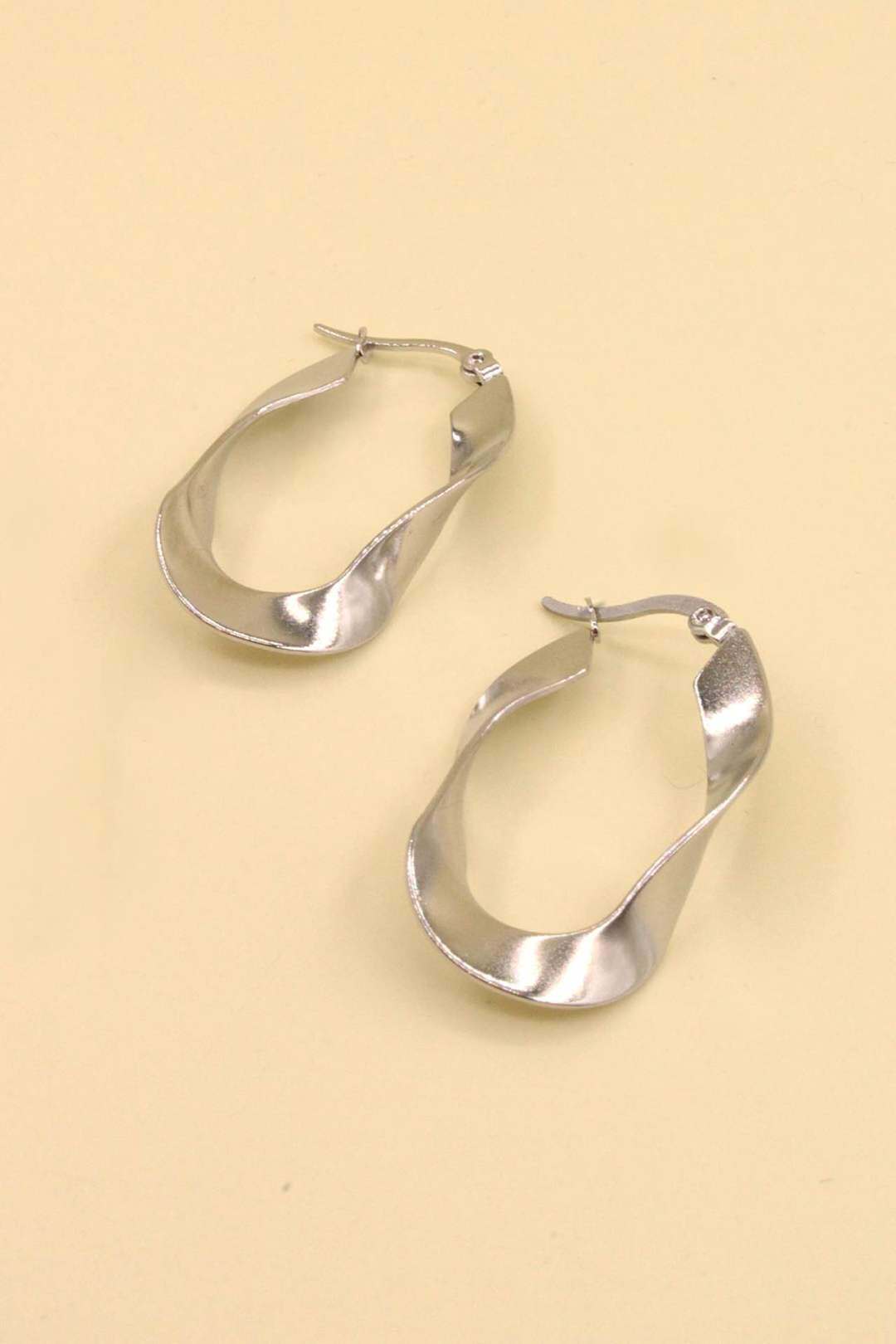 Wholesaler MAISON OKAMI - Twisted stainless steel earrings