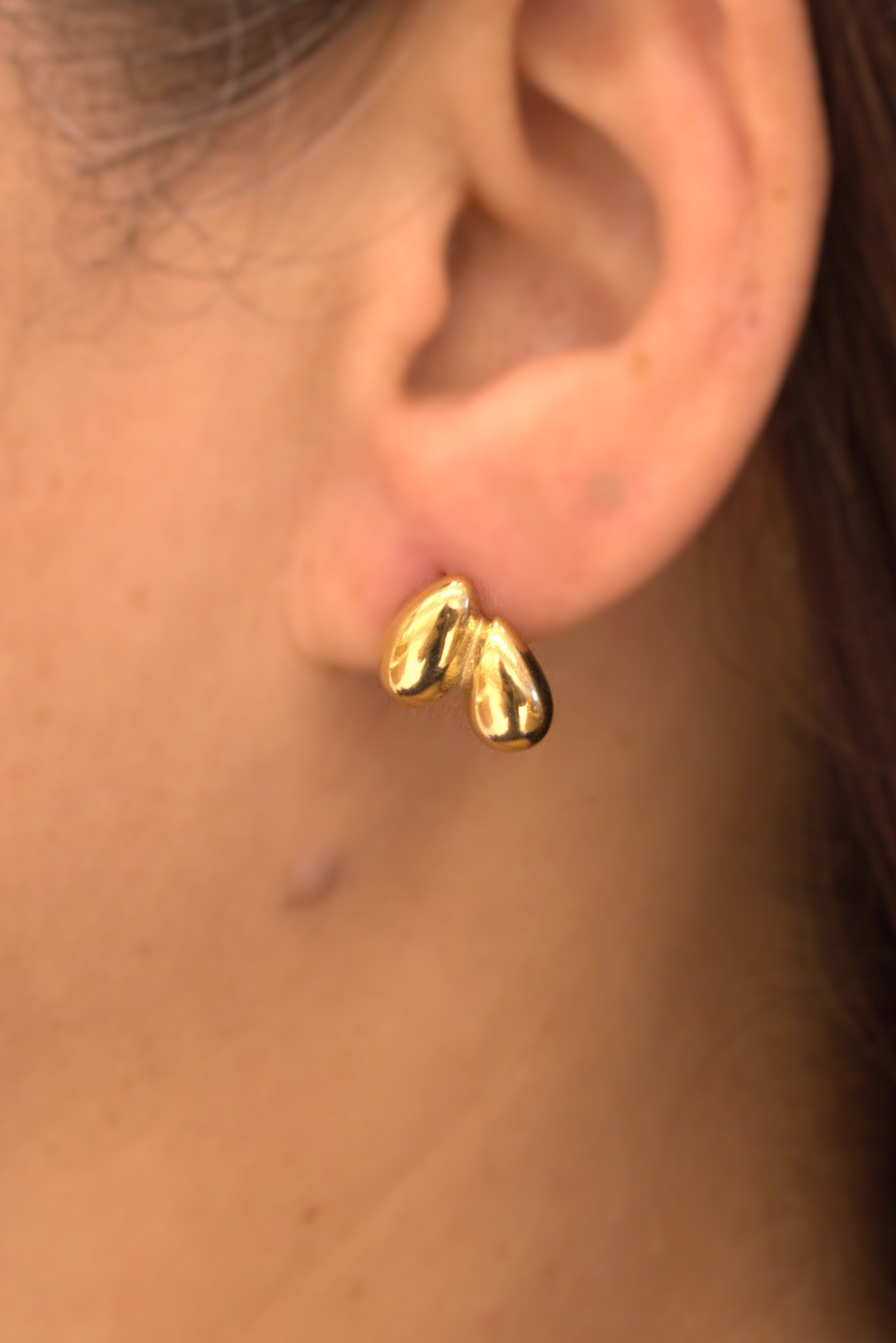 Grossiste MAISON OKAMI - Clous d’oreilles organiques double goutte