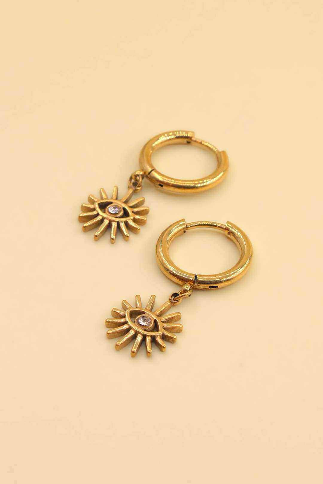 Wholesaler MAISON OKAMI - Stainless steel solar eye earring