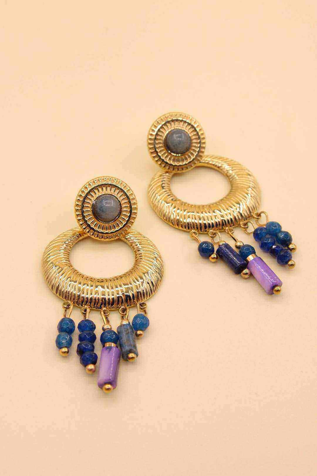 Wholesaler MAISON OKAMI - Dangling stainless steel earrings with patterns