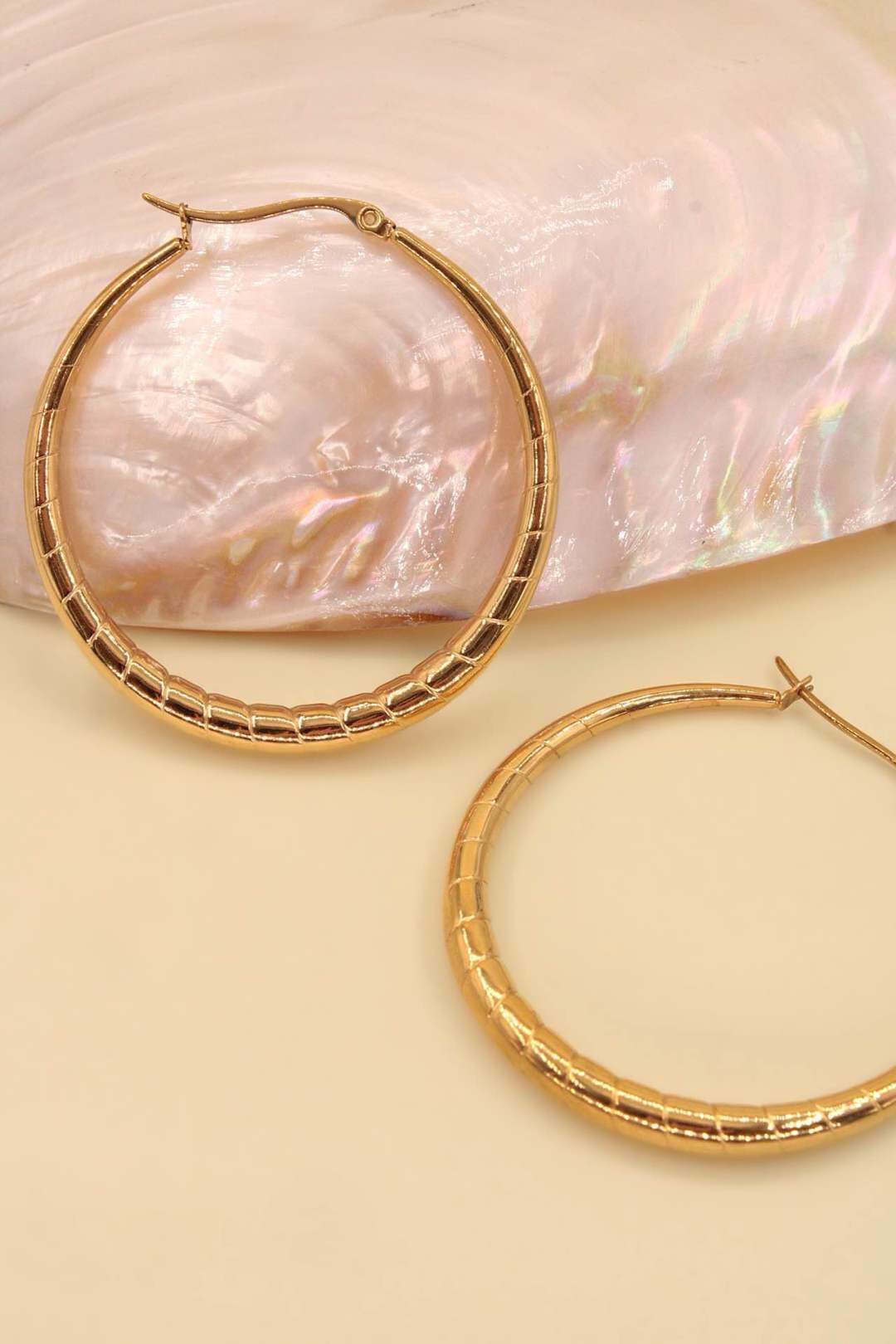 Grossiste MAISON OKAMI - Boucles d'oreilles anneau acier inoxydable