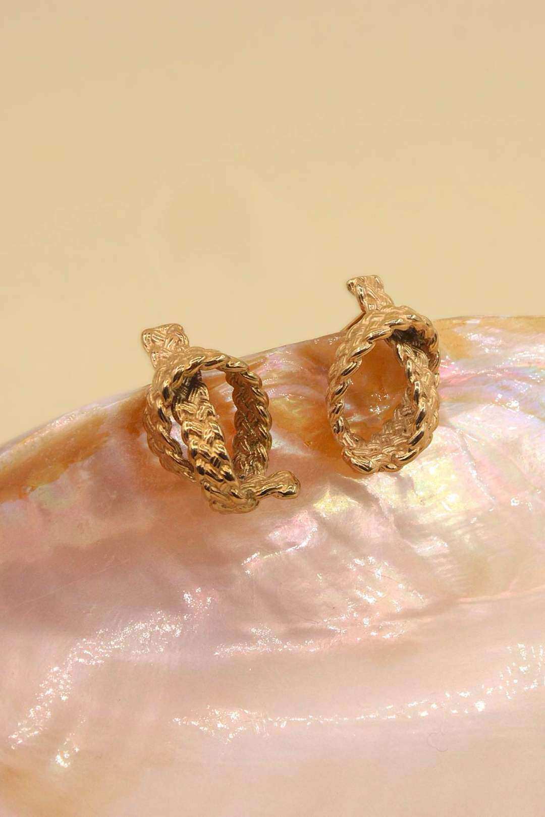 Grossiste MAISON OKAMI - Boucles d'oreilles nœud marin acier inoxydable