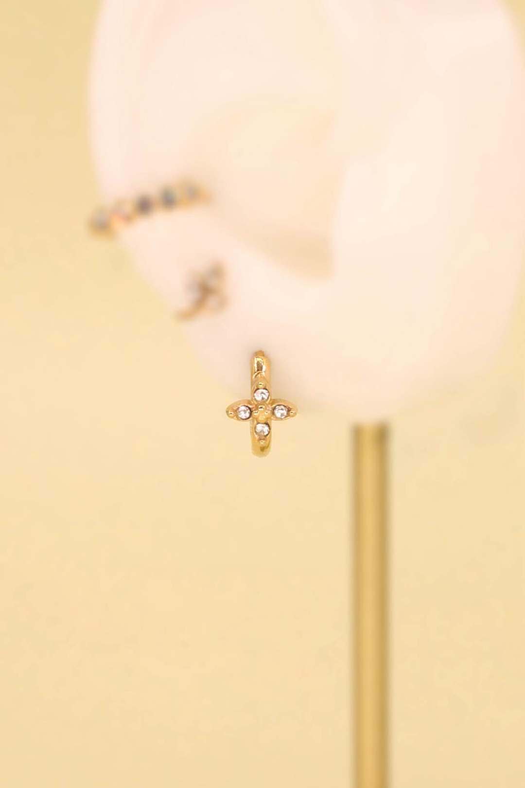 Wholesaler MAISON OKAMI - Stainless steel earring - cross shape