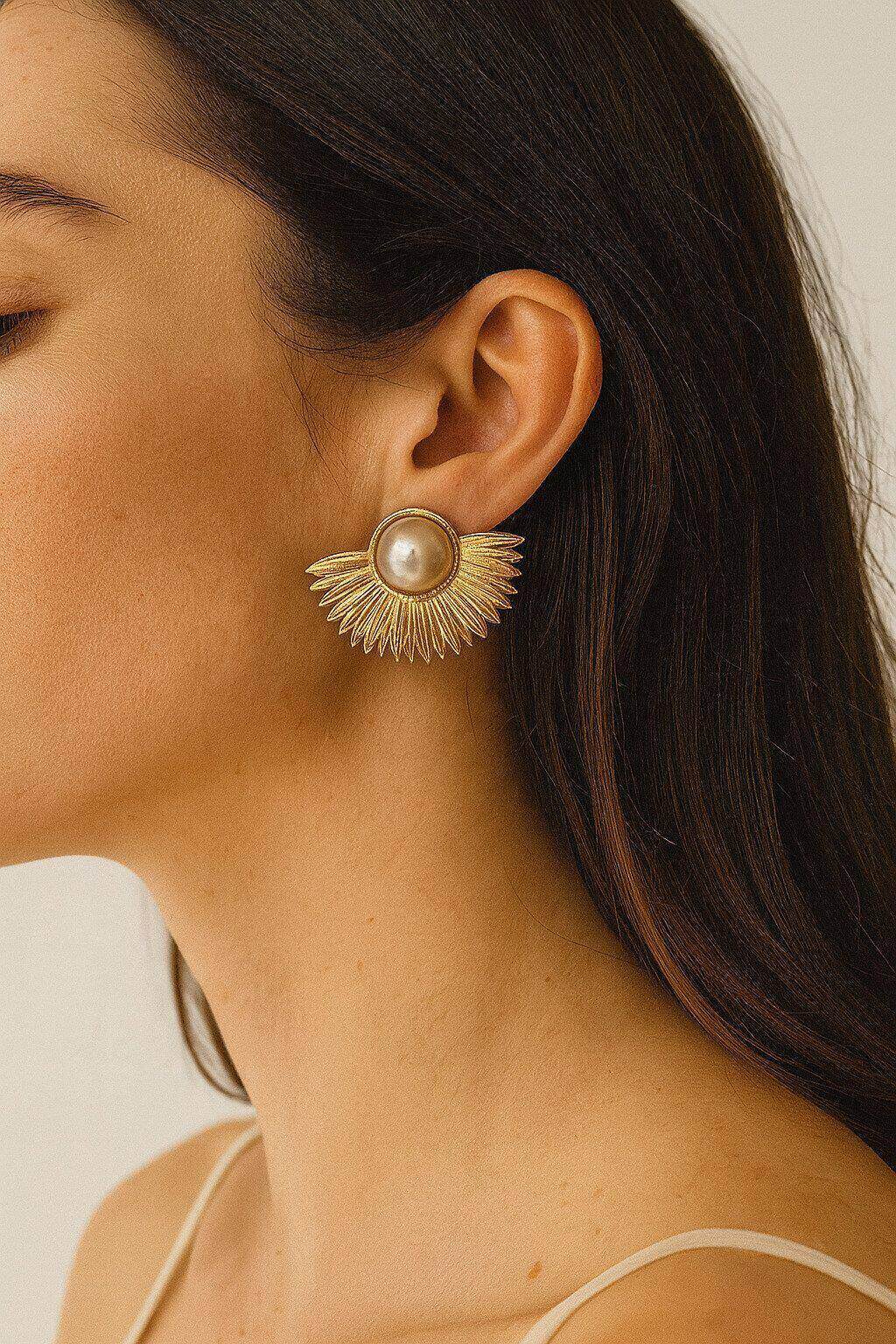 Wholesaler MAISON OKAMI - Stainless Steel Sun Earrings