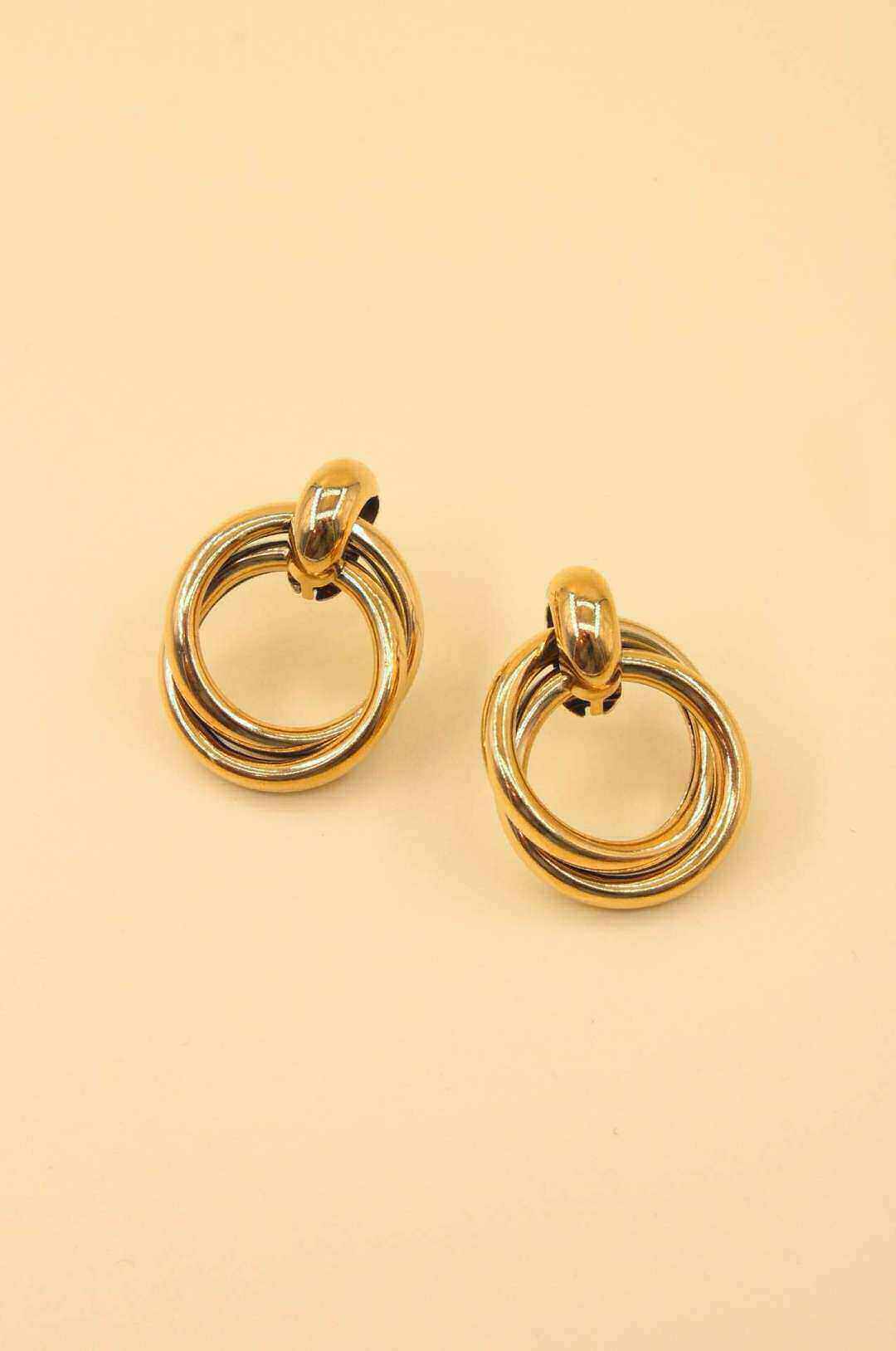 Wholesaler MAISON OKAMI - Stainless steel interlocking circle earrings
