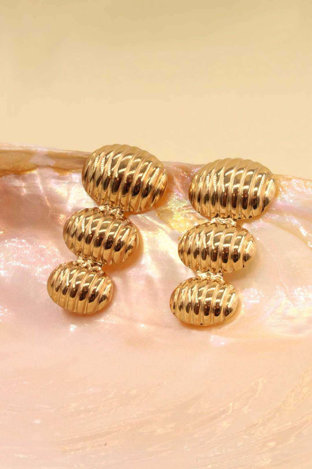 Wholesaler MAISON OKAMI - Textured stainless steel earrings