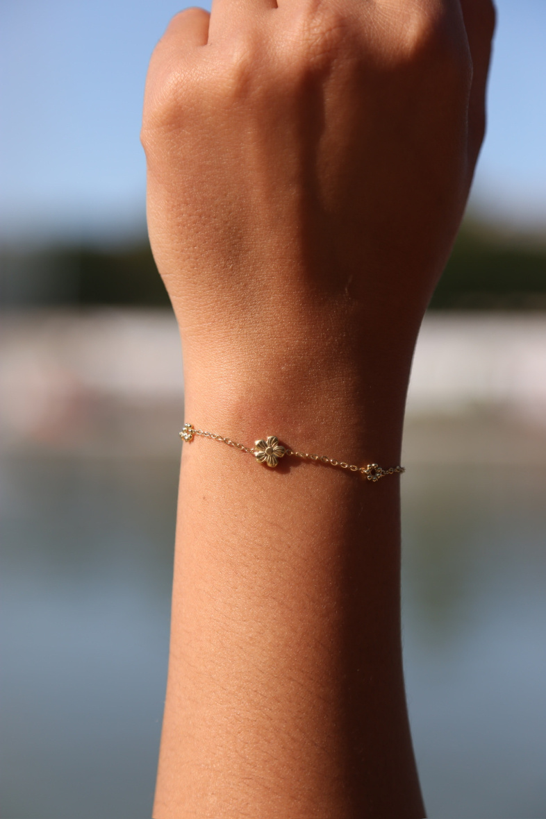 Grossiste MAISON OKAMI - Bracelet chaîne fleur