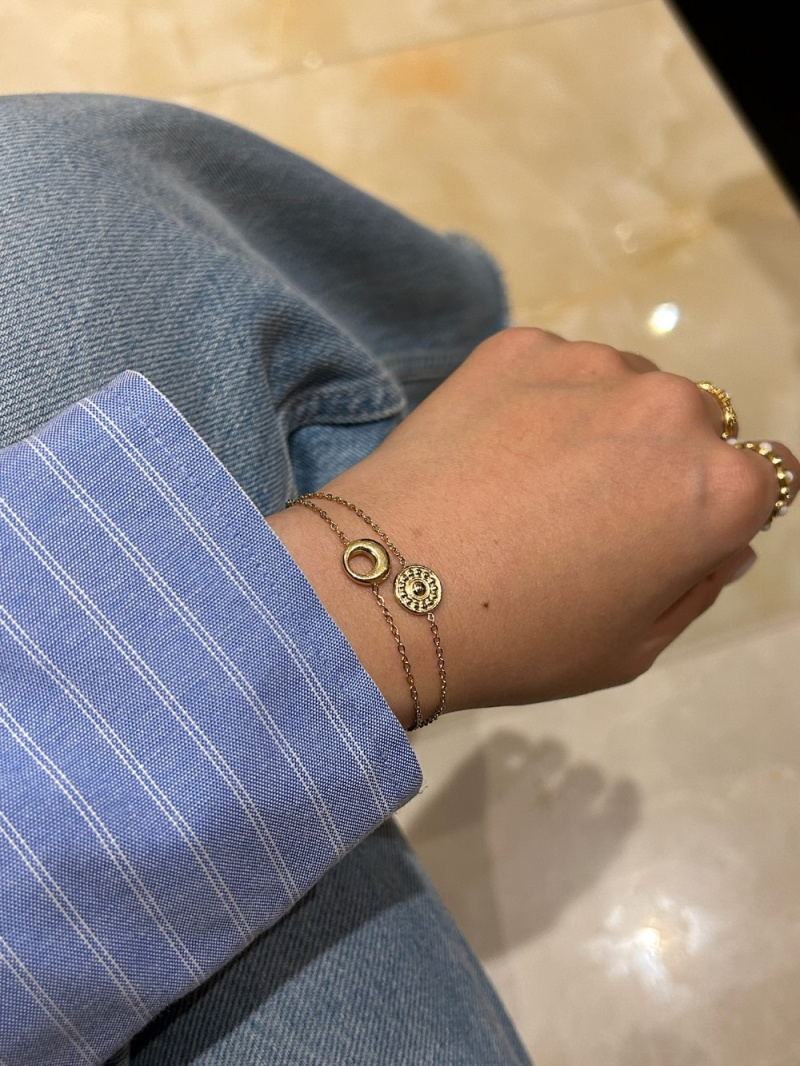 Wholesaler MAISON OKAMI - Chain bracelet with minimalist open ring